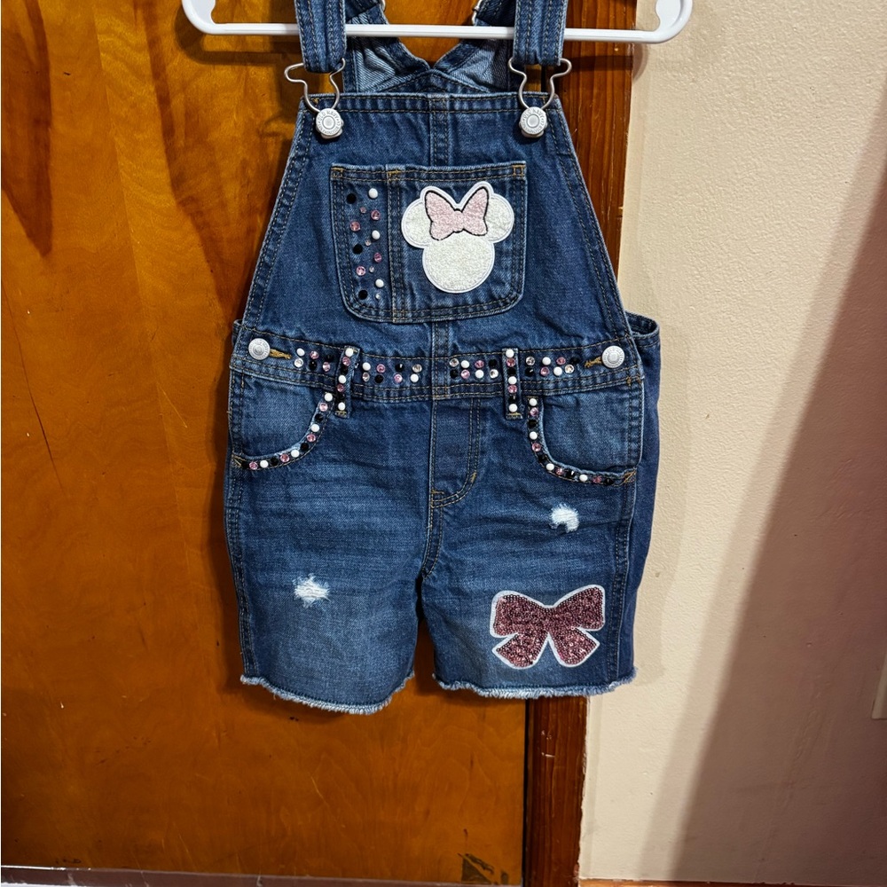 Denim Kids Overalls with Minnie Mouse